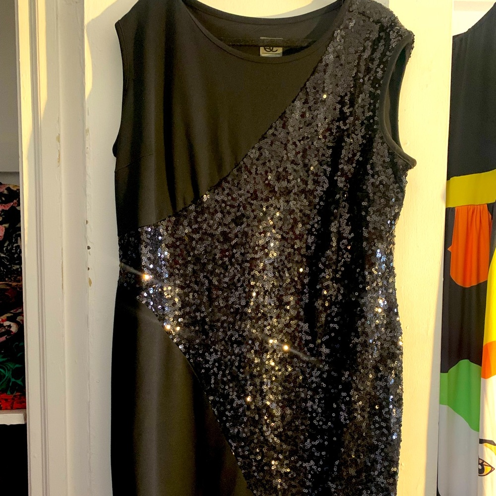 Black Sequined Dress